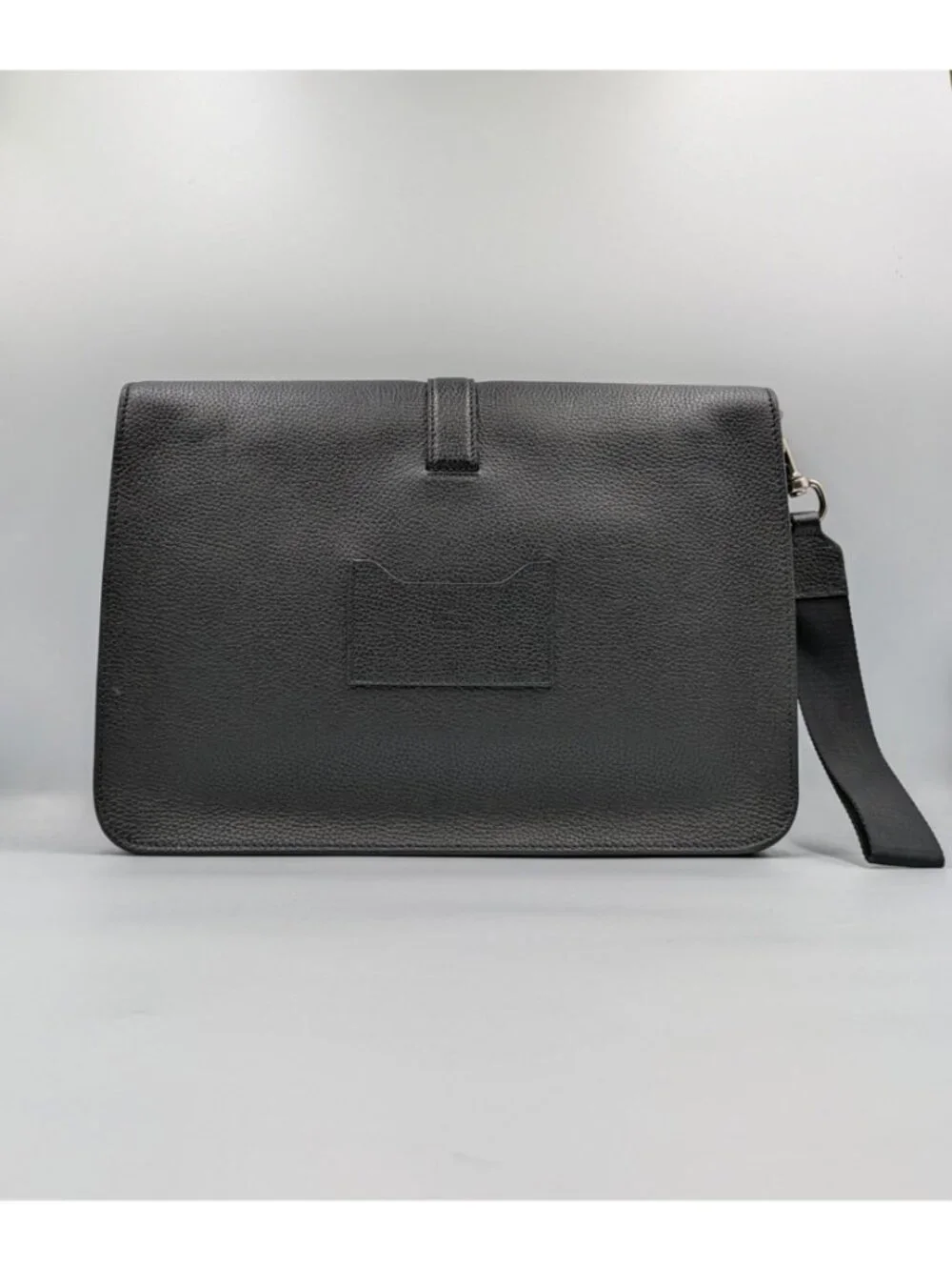 Gucci Men’s Piuma Calfskin Web Medium Business Case Crossbody Bag Black 816755